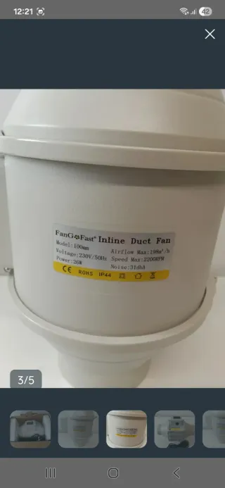 Ventilador para conducto