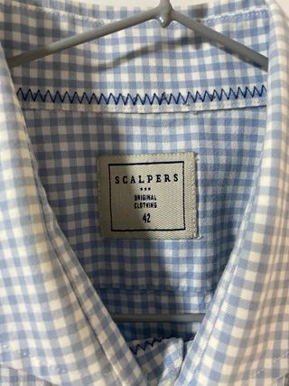Camisa Scalpers cuadros azul claro