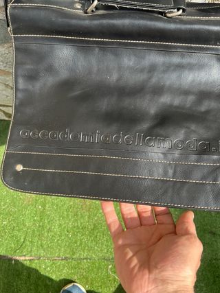 Borsa Accademia della Moda in pelle nera