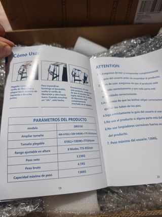 Andador Plegable 3 en 1 con Ruedas