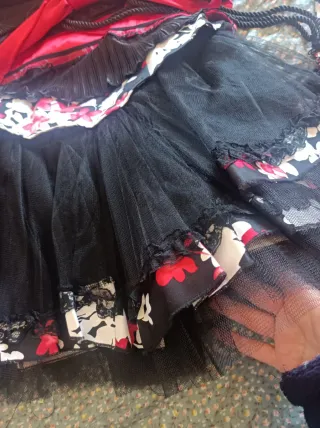 Kimono floral con tutú y lazo Angura Kei