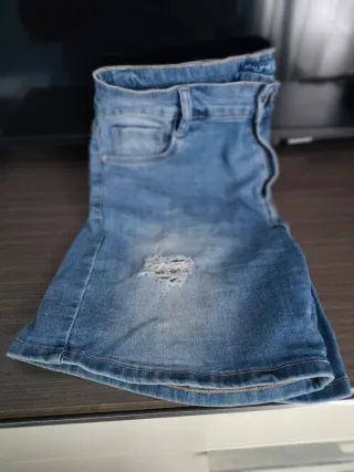 Pantalón corto tejano elástico mujer