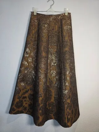 Falda Zara Jacquard Brillo Viral