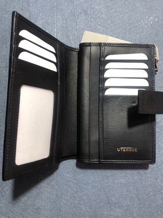 Monedero Uterqüe Piel Negro