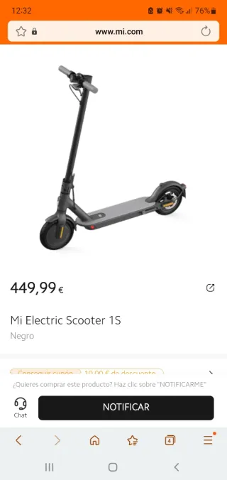 Patinete Xiaomi 1S Negro