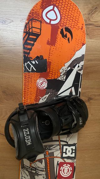 Tabla de Snowboard con Fijaciones