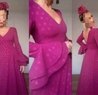 Bata flamenca (vestido flamenco) morado