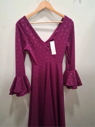 Bata flamenca (vestido flamenco) morado