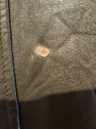 Chaqueta de piel marrón