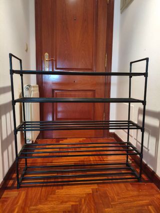 Zapatero 5 niveles plástico negro