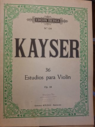 Estudios para Violín Kayser Op. 20