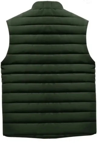 Chaleco acolchado verde sin mangas