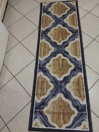 Tappeto cucina 1.80 blu e beige