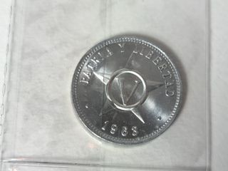 Lote 3 monedas Cuba sin circular