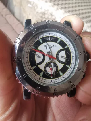Reloj Automático Breitling Negro/Plata