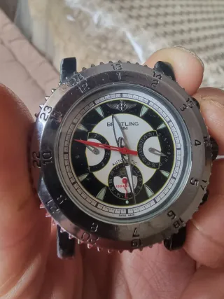 Reloj Automático Breitling Negro/Plata