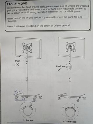 Soporte TV con Ruedas Giratorio 90°