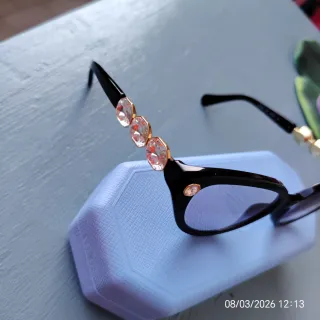 Occhiali Swarovski Montatura Nera con cristalli