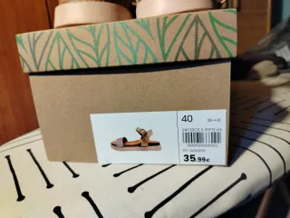 Sandalias mujer talla 40 beige nuevas