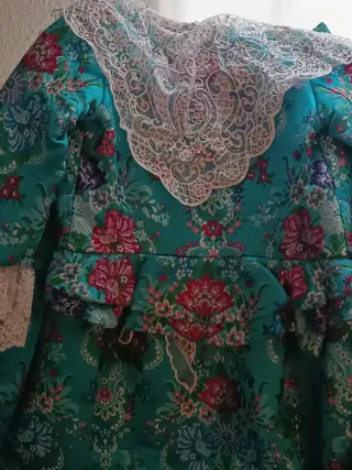 Traje de Fallera azul y blanco