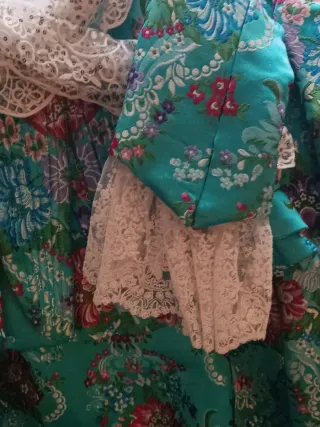 Traje de Fallera azul y blanco