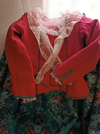 Traje de Fallera azul y blanco