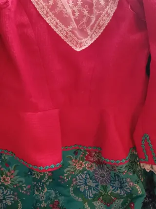 Traje de Fallera azul y blanco