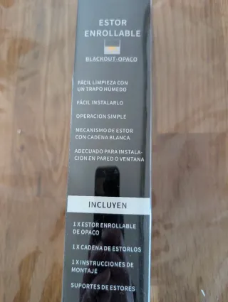 Estor enrollable opaco blanco roto 45x200cm