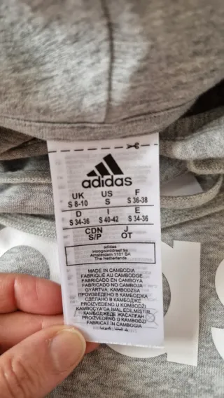Sudadera Adidas Gris Talla S