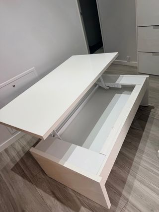 Mesa de centro blanca brillo