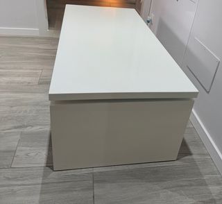 Mesa de centro blanca brillo