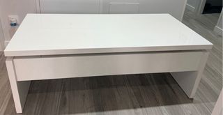 Mesa de centro blanca brillo