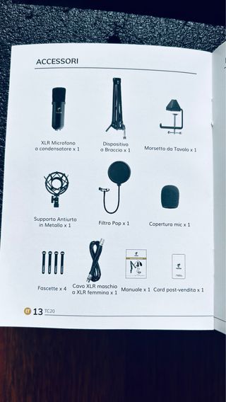 Micrófono Condensador TONOR XL Negro