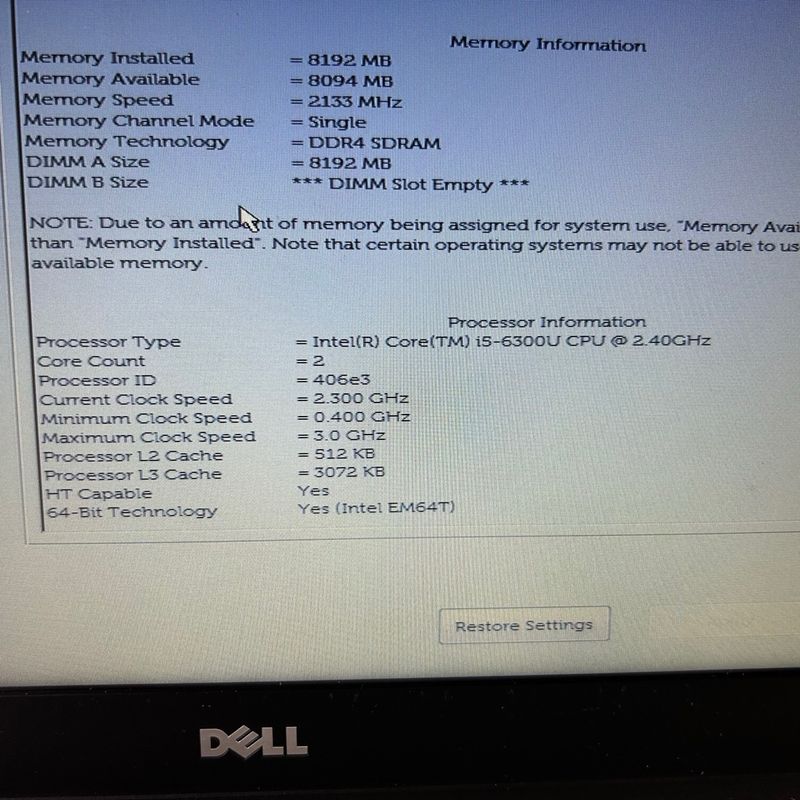 Portátil DELL Latitude 5480 Core i5 6500 y 8GB RAM afbeelding 6