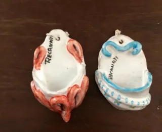 Coppia acquasantiera ceramica Recanati