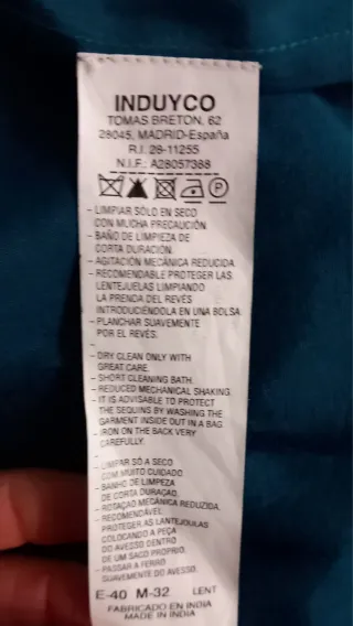 Vestido fiesta Tintoretto azul y plata