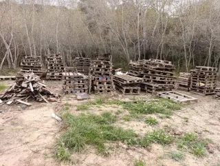 Palets de madera usados y bidones 250 palets.