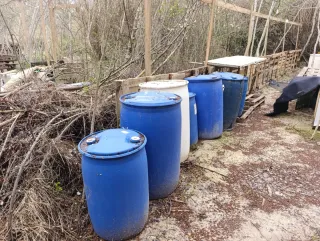 Palets de madera usados y bidones 250 palets.