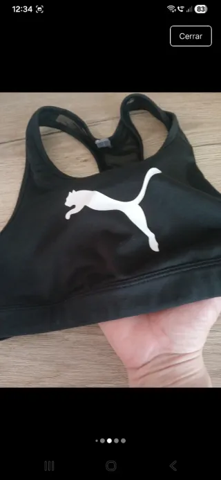 Top deportivo Puma negro