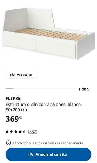 Cama diván Flekke blanco
