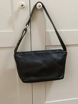 Bolso de piel negro para hombro