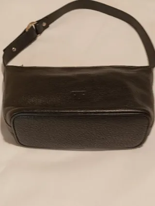 Bolso de piel negro para hombro
