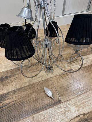 Lámpara de techo colgante plateada