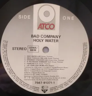 Vinilo LP Bad Company Holy Water