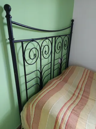 Estructura Cama Forjada IKEA (somier) + colchon