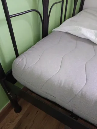 Estructura Cama Forjada IKEA (somier) + colchon