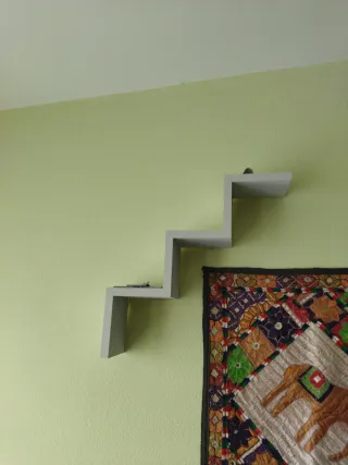 Estantería Decorativas, 3 Cuadradas y 2 zigzag