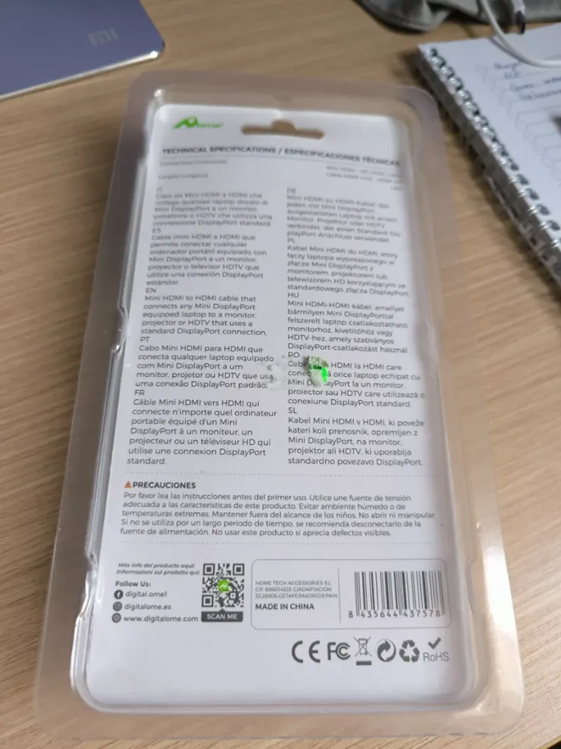 Cable Mini HDMI a HDMI 1.8M afbeelding 2