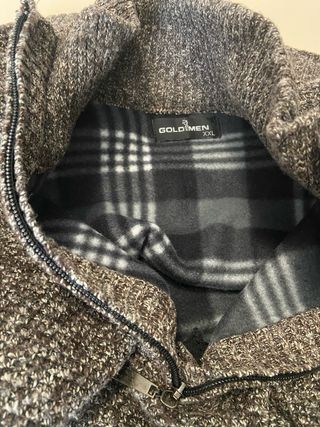 Maglione uomo collo alto mezza zip XXL