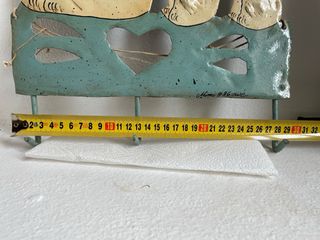 Appendiabiti ganci gatti in ferro battuto